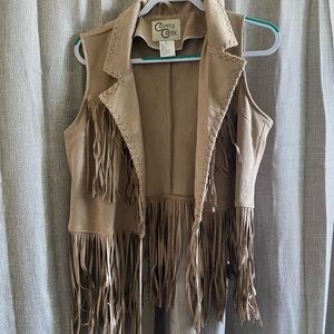 Cripple Creek Faux Suede Fringe Vest